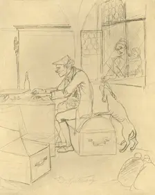 Der Geizhals mid-late 19th century, (c1924). Creator: Carl Spitzweg
