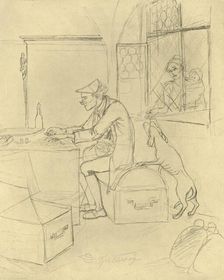 Der Geizhals mid-late 19th century, (c1924). Creator: Carl Spitzweg