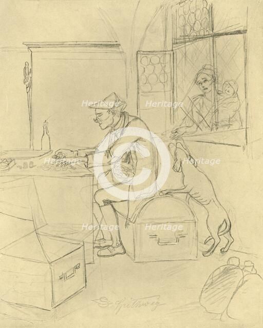 'Der Geizhals', mid-late 19th century, (c1924).  Creator: Carl Spitzweg.