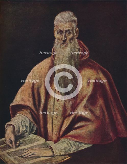 'Der Heilige Hieronymus Als Kardinal', (Saint Jerome as Cardinal), c1590-1600, (1938). Artist: El Greco.