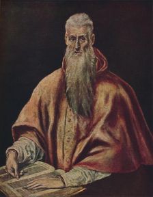 Der Heilige Hieronymus Als Kardinal (Saint Jerome as Cardinal), c1590-1600, (1938). Artist: El Greco