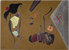 Der kleine rote Kreis (The small red circle), 1944. Creator: Kandinsky, Wassily Vasilyevich (1866-1944)