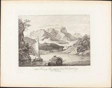Der König-See gegen den Untersberg bei Salzburg (Königsee toward the Untersberg...), 1830. Creator: Ludwig Richter