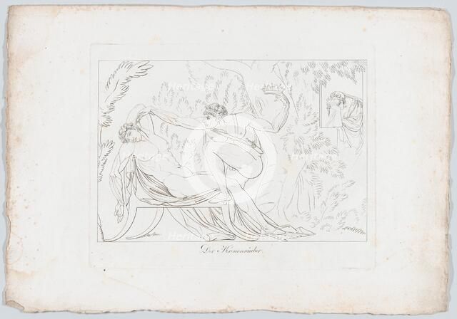 Der Kronenräuber (Claudio Murders His Brother, King Hamlet, By Pouring Poison into His Ear..., 1806. Creator: Johann Heinrich Lips.