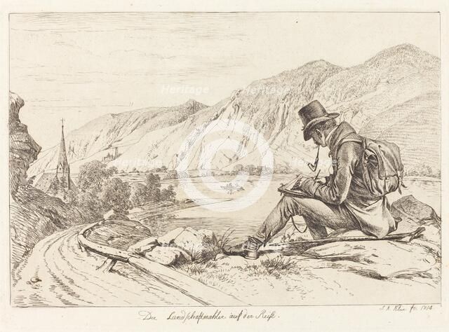 Der Landschaftmaler auf der Reise (The Landscape Painter on Tour), 1814. Creator: Johann Adam Klein.