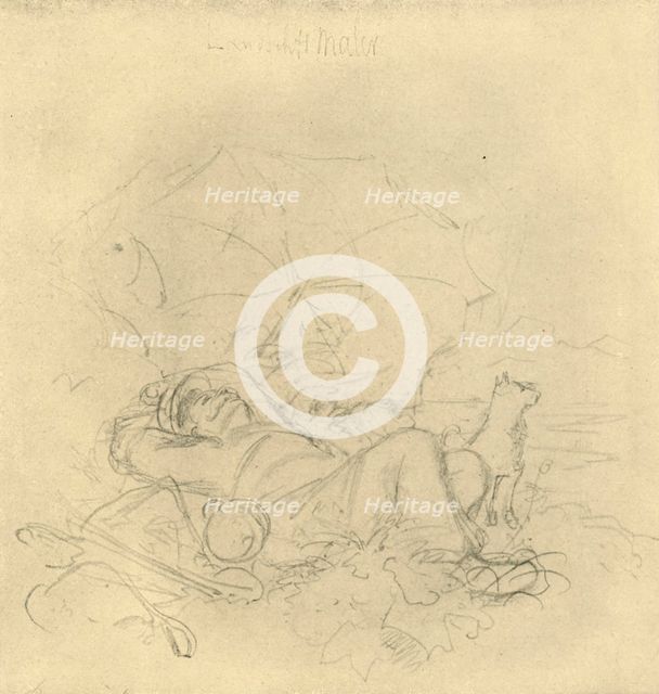 'Der Landschaftsmaler I', mid-late 19th century, (c1924).  Creator: Carl Spitzweg.