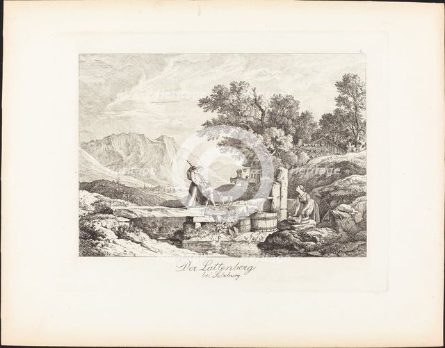 Der Lattenberg bei Salzburg (The Lattenberg near Salzburg), 1830. Creator: Ludwig Richter.