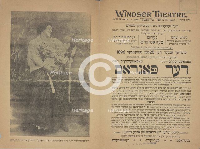 Der pogrom, c1896. Creators: Windsor Theatre, Jacob Gordin.