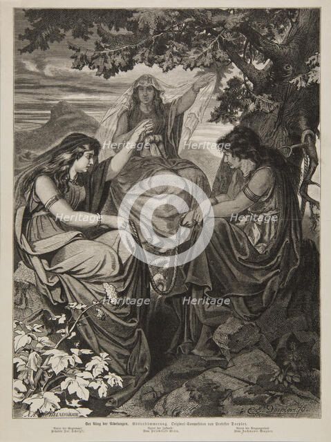 Der Ring des Nibelungen. The Twilight of the Gods , End of 1870s-Early 1880s. Creator: Brend'amour, Richard (1831-1915).