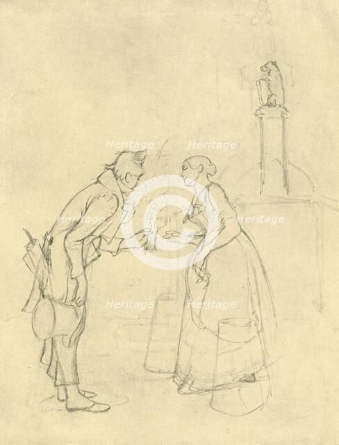 'Der Schüchterne Freier', mid-late 19th century, (c1924).  Creator: Carl Spitzweg.