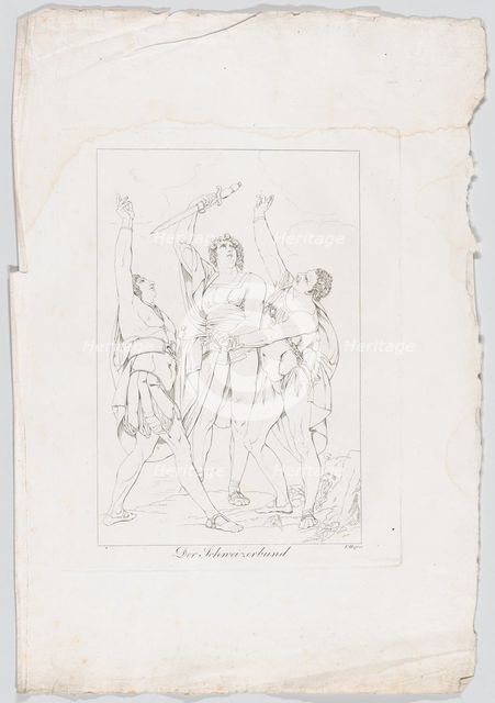 Der Schweizerbund (The Oath on the Rütli), 1806. Creator: Franz Hegi.