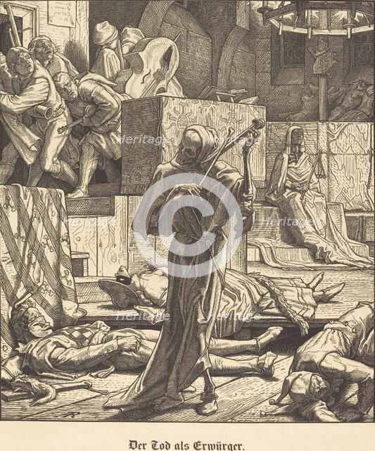 Der Tod als Erwürger (Death as Strangler), 1851. Creator: Alfred Rethel.