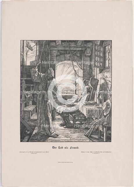 Der Tod als Erwürger (Death the Strangler), 1851. Creator: Alfred Rethel.