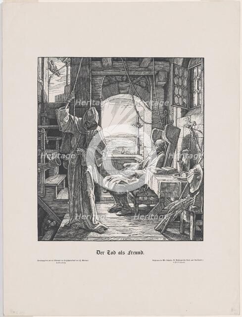 Der Tod als Freund (Death as a Friend), 1851. Creator: Alfred Rethel.