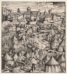 Der Weisskunig (The White King): The Siege of Padua, 1512-1515. Creator: Hans Burgkmair (German, 1473-1531)