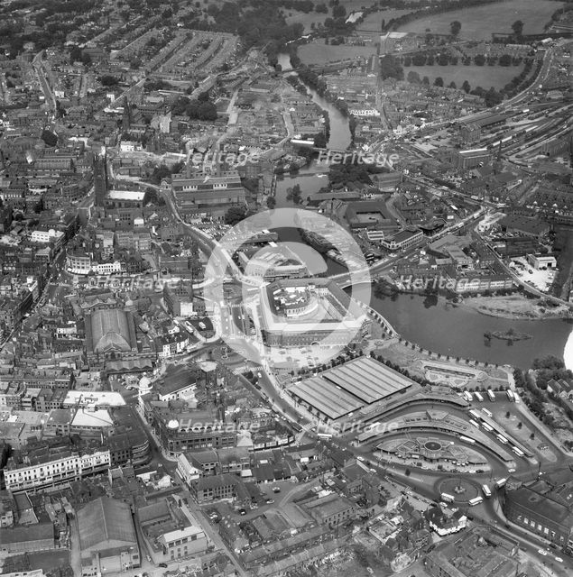 Derby city centre, Derbyshire, 1961. Artist: Aerofilms.