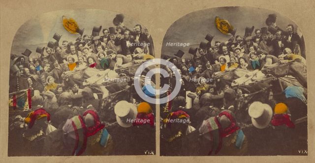 Derby Day. Nip and Tuck, about 1860. Creator: London Stereoscopic & Photographic Co.