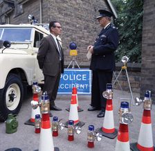 Derbyshire Police Commissioner taking delivery of two new Land Rovers, Matlock, Derbyshire, 1969. Artist: Michael Walters