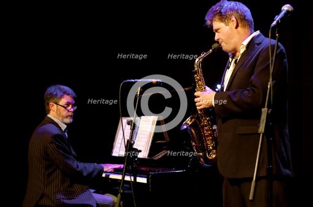 Derek Nash and Dave Newton, Studio Jazz, The Hawth Theatre, Crawley, West Sussex, 2012. Artist: Brian O'Connor