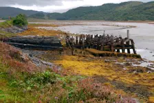 Derelict jetty near Glenuig, Highland, Scotland Creator: Peter Thompson