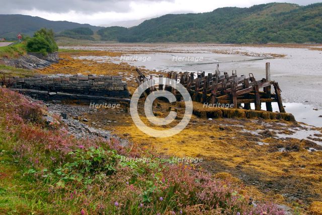 Derelict jetty near Glenuig, Highland, Scotland Creator: Peter Thompson.