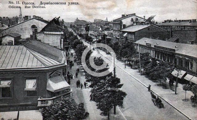 Deribasovskaya Street, Odessa, Russia, mid 19th century. Artist: Unknown