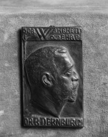 Dernburg, B., Dr., portrait relief, 1914 Dec. 1. Creator: Arnold Genthe