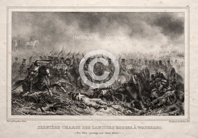 Dernière Charge des Lanciers Rouges à Waterloo. Creator: Auguste Raffet (French, 1804-1860).