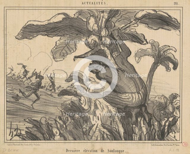 Dernière élévation de Soulouque, 19th century. Creator: Honore Daumier.