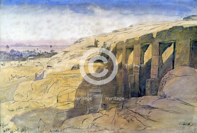'Derr, Egypt', 1867. Artist: Edward Lear
