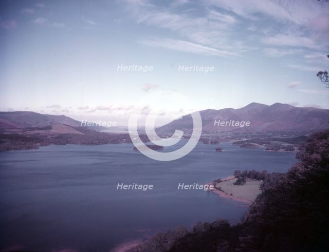Derwent Water and Bassenthwaite from Ashness Wood, Lake District, c1955. Creator: Arthur Charles Kirby Ware.