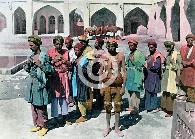 Dervishes and martyrs, Tehran, c1890. Artist: Gillot