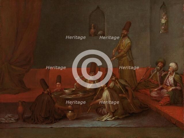 Dervishes Sharing a Meal, c.1720-c.1737. Creator: Jean Baptiste Vanmour.