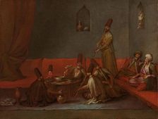 Dervishes Sharing a Meal, c.1720-c.1737. Creator: Jean Baptiste Vanmour