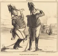Des gens dont le soleil réjouit peu la vue, 1855. Creator: Honore Daumier