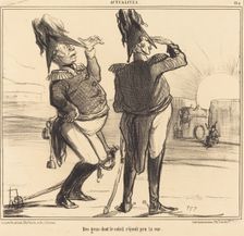 Des gens dont le soleil réjouit peu la vue, 1855. Creator: Honore Daumier