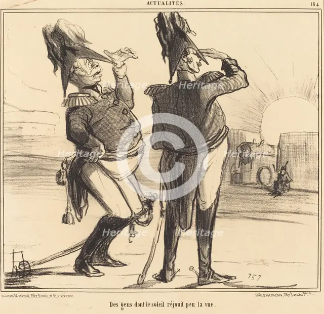 Des gens dont le soleil réjouit peu la vue, 1855. Creator: Honore Daumier.
