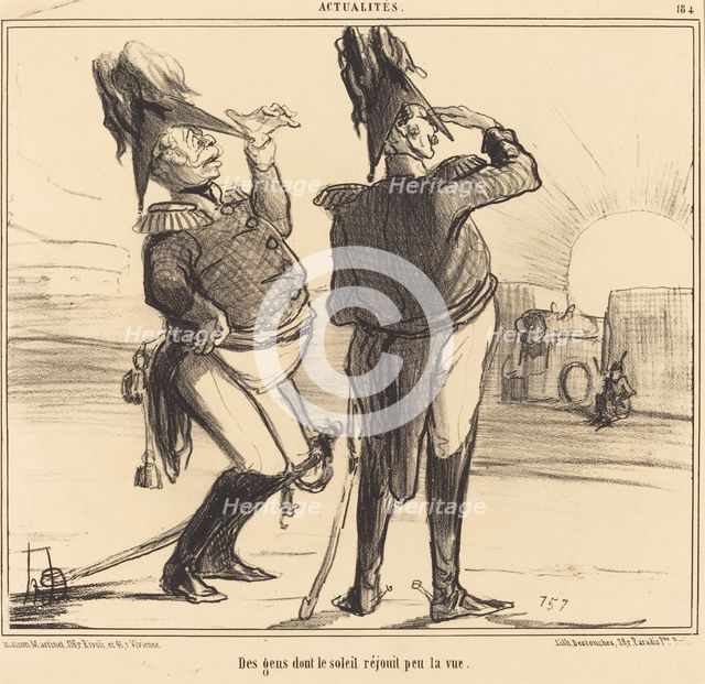 Des gens dont le soleil réjouit peu la vue, 1855. Creator: Honore Daumier.