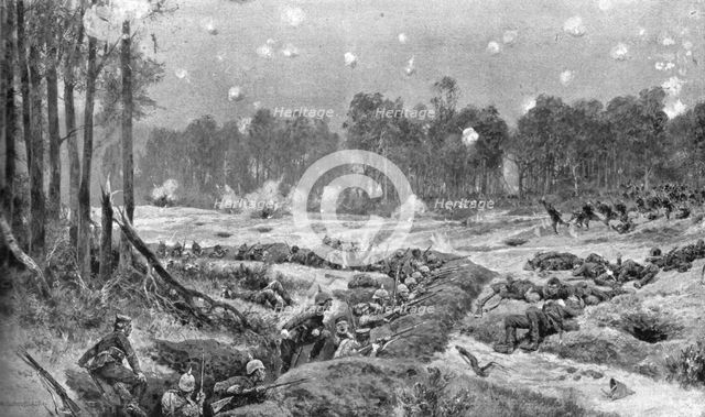 'Des Hauts-de-Meuse a l'Aisne; L'attaque des tranchees allemandes de Nogent-l'Abbesse', 1914. Creator: Unknown.