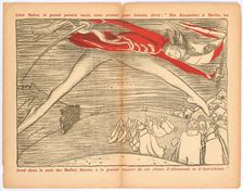 Des Karpathes a Berlin, un bond dans le style des ballets russes..., c. 1915. Creator: Bakst, Léon (1866-1924)