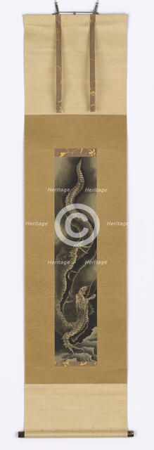 Descending dragon, late 18th-early 19th century. Creator: Hokusai.