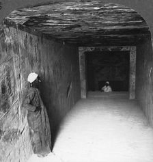 Descending gallery in tomb of Sethos I, Thebes, Egypt 1905.Artist: Underwood & Underwood