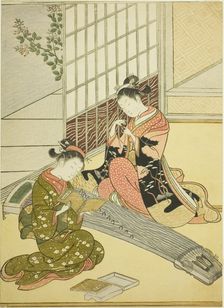 Descending Geese of the Koto Bridges (Kotoji no rakugan), from the series "Eight Views..., c. 1766. Creator: Suzuki Harunobu