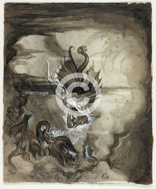 Descent to Hell, n.d. Creators: Henry Fuseli, Theodore Matthias von Holst.