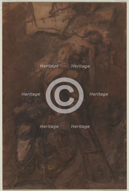 Descent from the Cross, 1600s. Creator: Anonymous.