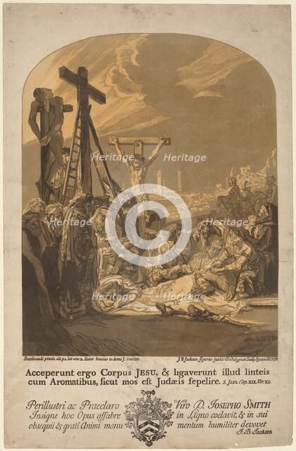 Descent from the Cross, 1738. Creator: John Baptist Jackson.