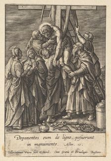 Descent from the Cross, before 1619. Creator: Hieronymous Wierix