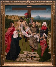Descent from the Cross, c1500 or 1520. Creator: Master of the Embroidered Foliage