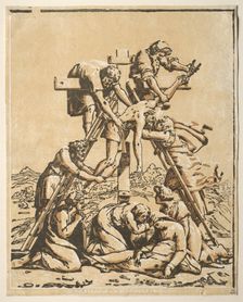 Descent from the Cross. Creator: Ugo da Carpi (Italian, c. 1479-c. 1532)