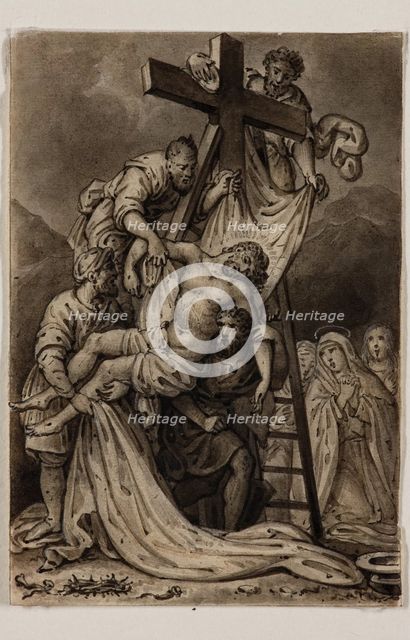 Descent from the Cross, early 19th century. Creators: Alexandre Joseph Desenne, Jesus Christ.